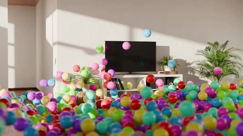 Animation de meubles satisfaisante en boucle 3D