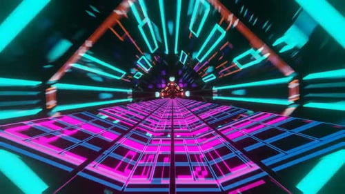Abstrakter endloser Hintergrund, Filmmusik Tunnel, symmetrisch