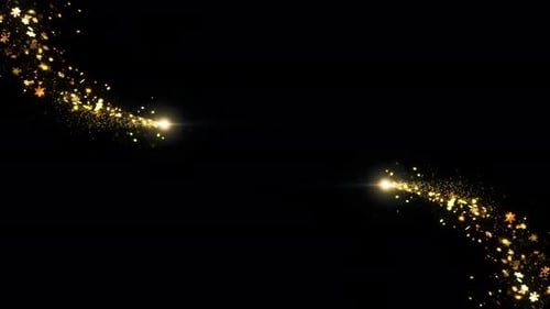 Golden Sparkling Magic light. Shining gold Dust Particle Tail Line Glitter Light Sparkling Shine Wav