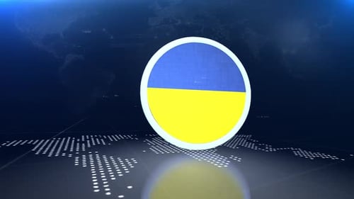 Futuristic News Broadcast Intro with Digital World Map and Chevrons