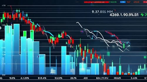 Futuristic Animated Stock Market Data Interface
