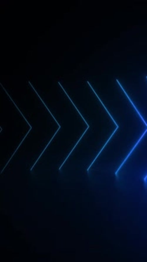 Dynamic Blue Neon Lines Moving Abstract Vertical Background