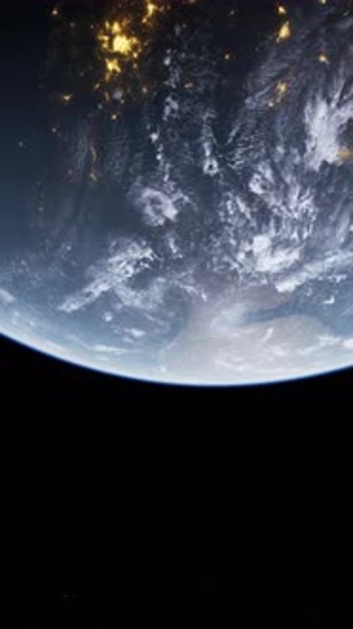 Earth Viewed From Space at Night