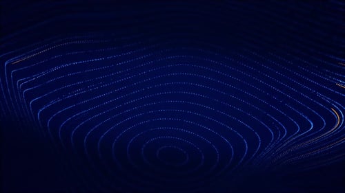 Abstract Blue Digital Wave Background Loop