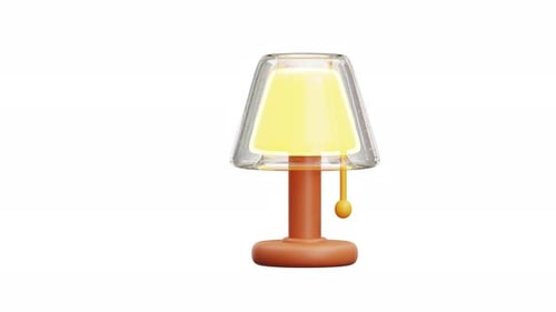 3D Animation Of Cozy Table Lamp