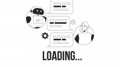 Parlez à Chatbot Bw Loader Animation