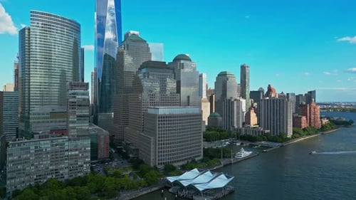 NYC Aerial View New York City Skyline Cityscape of Manhattan in USA New York City NYC Manhattan