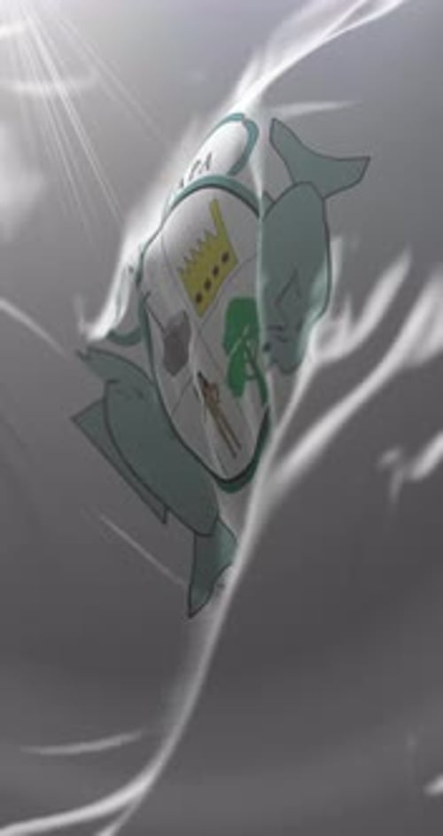 Realistic Waving Vertical Flag with Custom Emblem Design