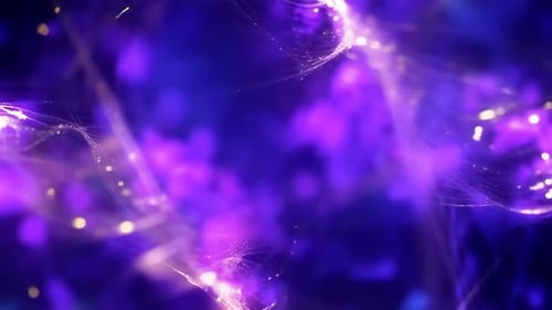 Abstract Glowing Fiber Optic Energy Network Motion