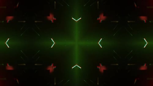 Dynamic neon lights tunnel creating modern abstract background