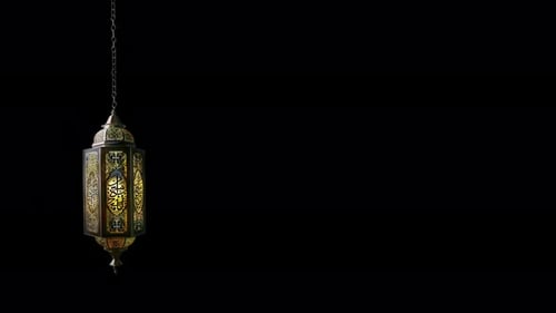 Lanterne de Ramadan avec boucle incluse avec canal Alpha
