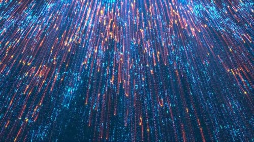 Animierter Hintergrund von Partikeln, die von oben herabströmen.