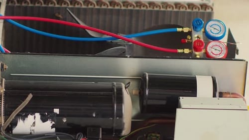 Air Conditioner Internal Components Close Up