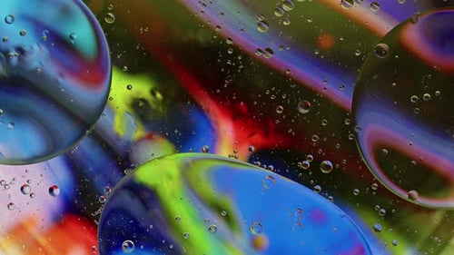 Colorful Abstract Oil and Water Macro Shot