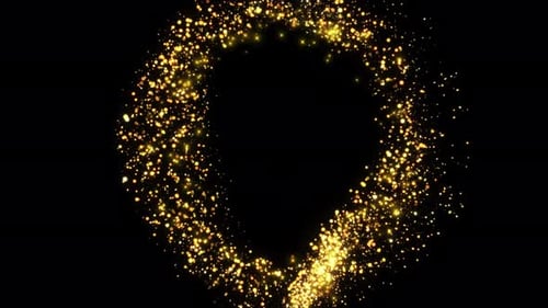 Golden Shine Light Glitzer Star Staubspur