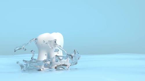 Bubble of toothpaste cleaning dirty gums and teeth to white and healthy