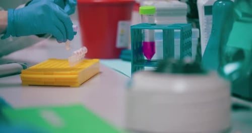 Chercheur d'un laboratoire de soins de santé travaillant sur un vaccin contre la COVID-19, le cancer et la grippe