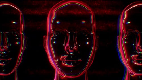 Red Reflective Neon Heads