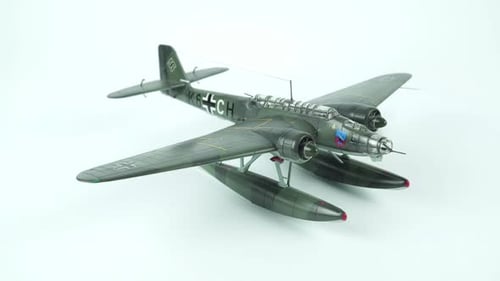 Rotating View of Vintage Seaplane Model