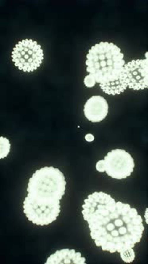 Abstract Glowing Geometric Spheres Motion Background