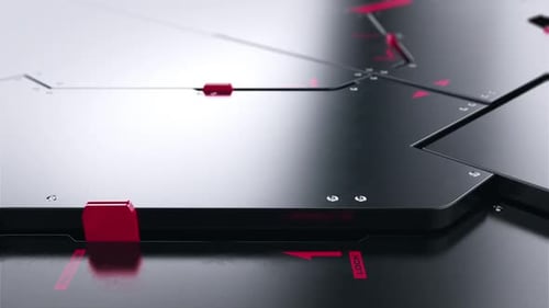 Futuristic Mechanical Panels Logo Reveal Intro