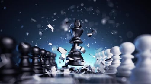 Dynamic 3D Chess King Transformation on Board