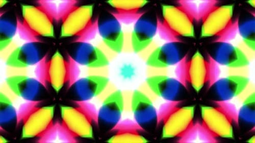 Vibrant Geometric Kaleidoscope Abstract Pattern Loop Background
