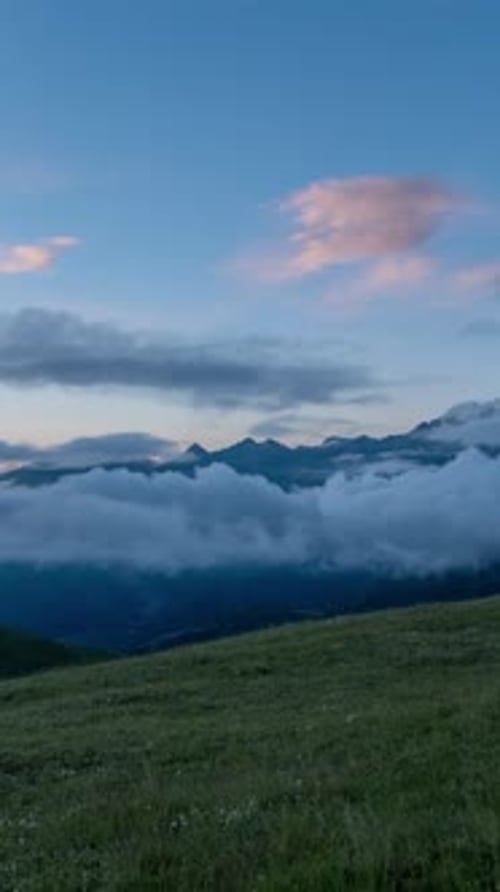 Mountains and Hills at Dusk