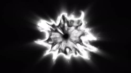 Abstract White Fluid Energy Burst Animation