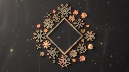 Cadre de Noël de luxe carré