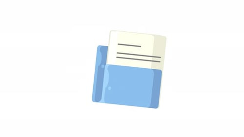 open folder icon animation paper document
