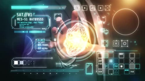 Interactive Futuristic Augmented Reality User Interface Display