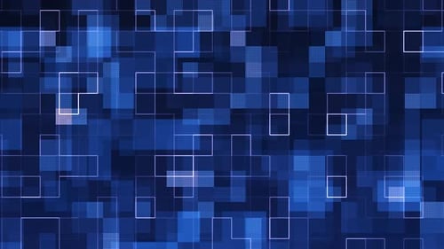 Fondo de tecnología abstracta de elementos geométricos azules y blancos. Análisis y procesamiento de datos.