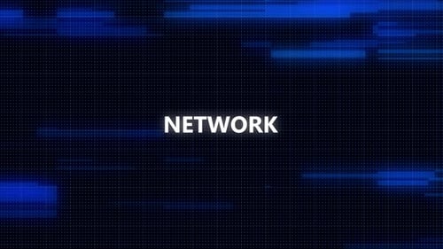 Futuristic Digital Blue Data Stream Network Background