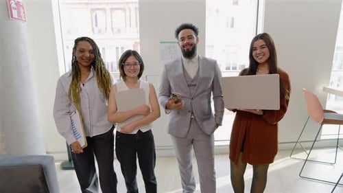 A Diverse Team of Skilled Professionals Collaborating in a Modern Office Setting Today