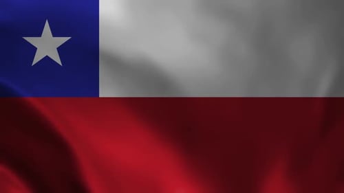 Realistic Waving Flag of Chile Animation