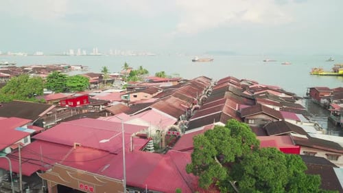 Côte pittoresque de George Town sur l'île de Penang en Malaisie