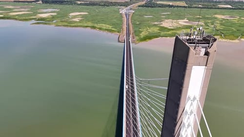 Images aériennes du pont de Normandie (Pont de Normandie) en France