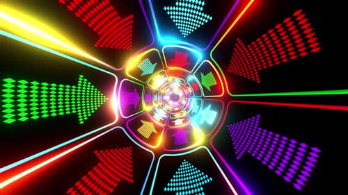 Colorful Arrows Tunnel