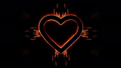 Herz in Flammen zum Valentinstag