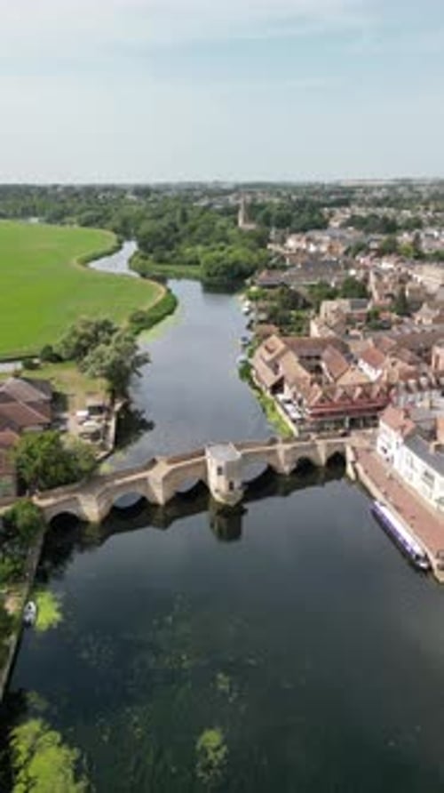 Vue aérienne du pont de St Ives, Royaume-Uni.