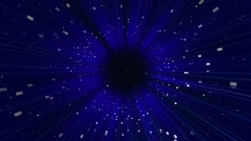 Digital Space Sci Fi Hologram Tunnel Flow of Highspeed Data Tech Cyberspace Background Data Network