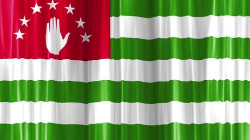 Abkhazia Flag Curtain Wave