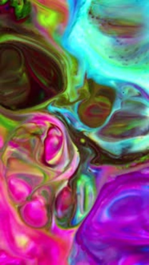 Abstract Swirling Paint Colors