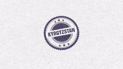 Kyrgyzstan Golden Rubber Stamp