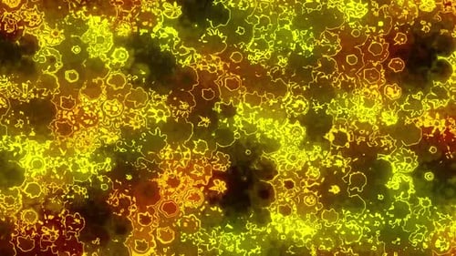 Abstract Rotating Multicolored Background Of Chaotic Hexagons 03. 4 K