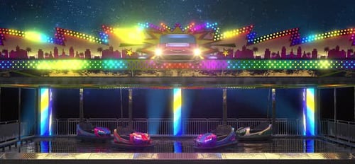 Bumper Cars Background Loop