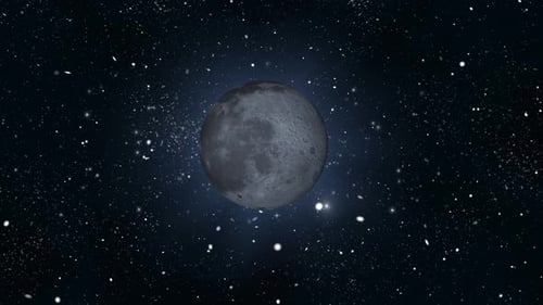 Deep Space Star And Moon 4k Loop