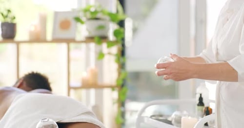 Therapeutic Fire Cupping Treatment at Spa