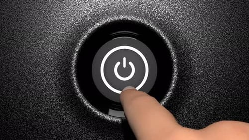 Taste einschalten. Macht.